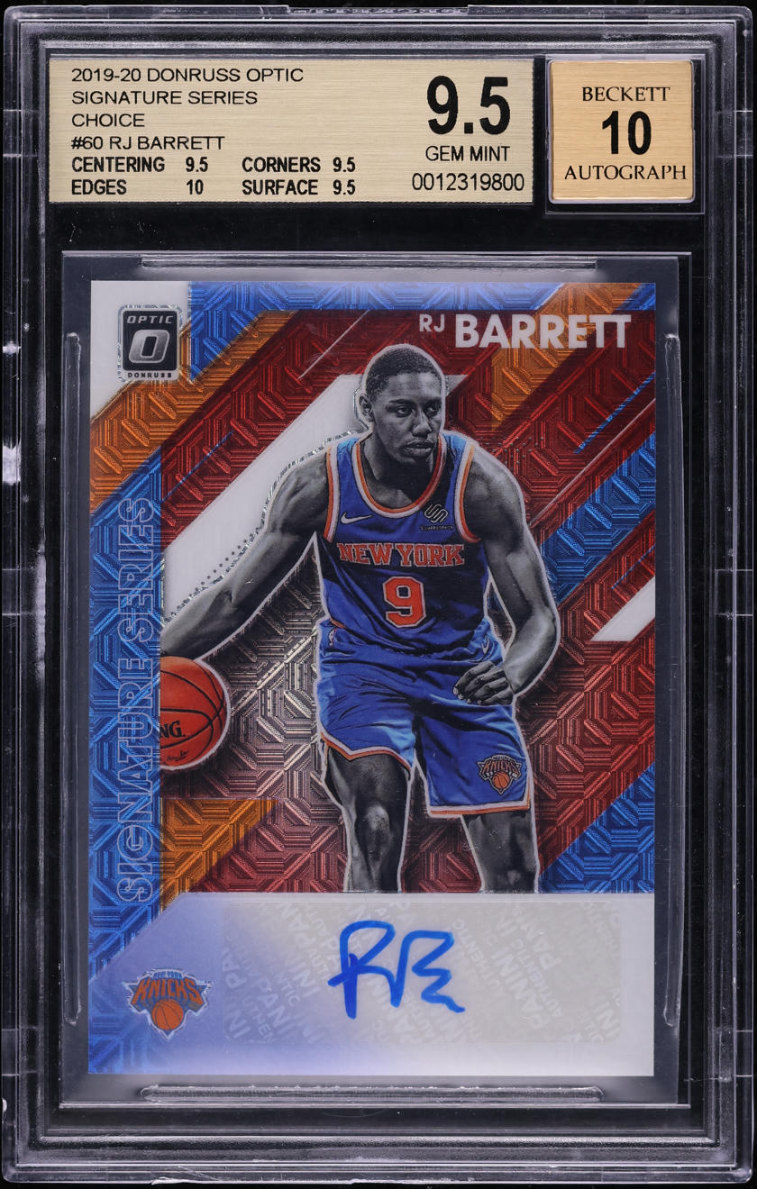 2019 Donruss Optic Signature Series Choice RJ Barrett ROOKIE AUTO BGS 9.5 GEM