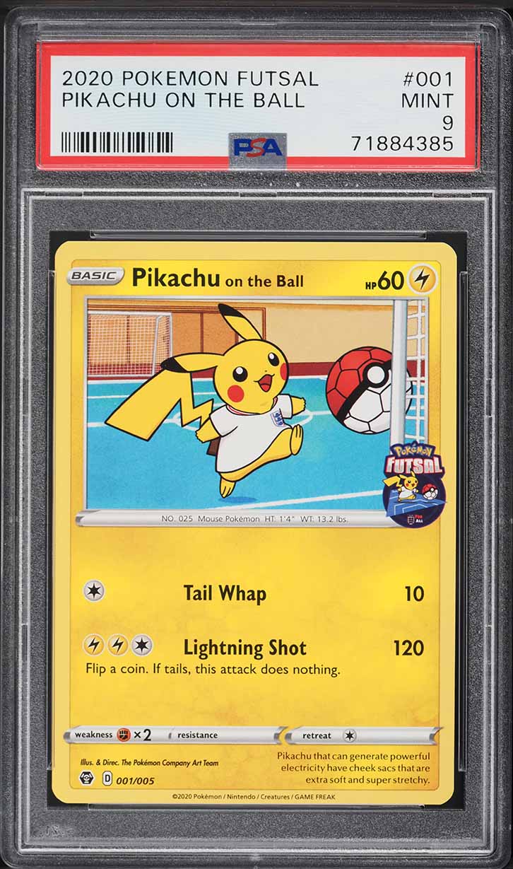 2020 Pokemon Sword & Shield Futsal Pikachu On The Ball #1 PSA 9 MINT