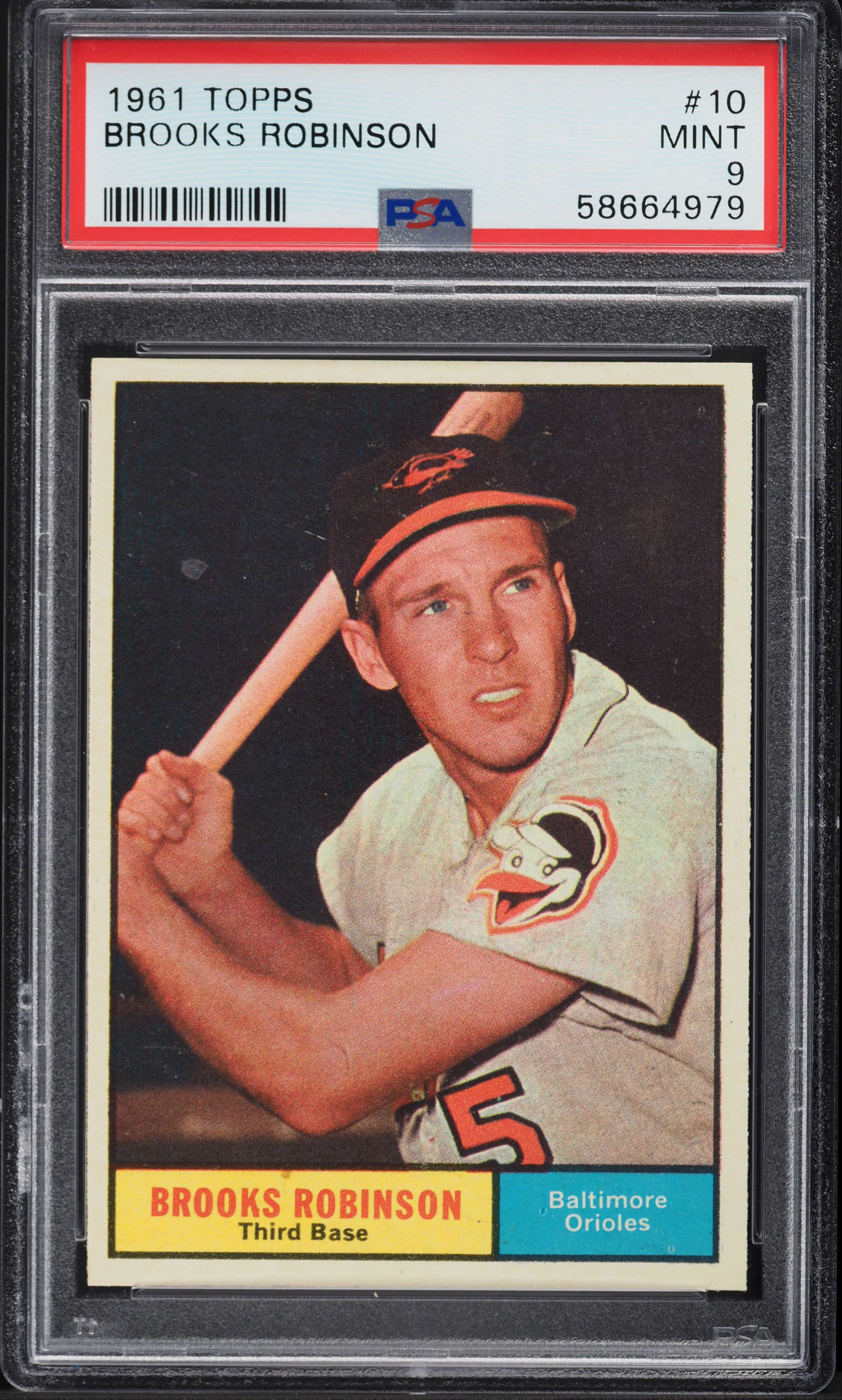 1961 Topps Brooks Robinson #10 PSA 9 MINT