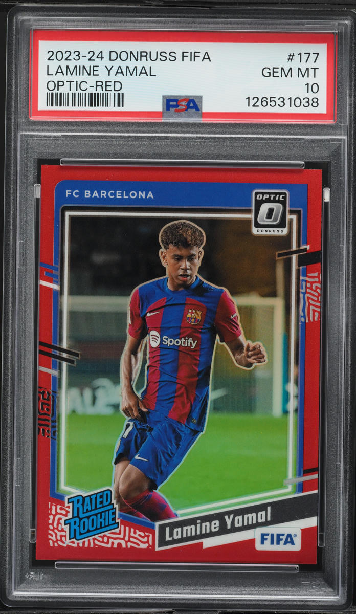 2023 Donruss FIFA Optic Red Lamine Yamal ROOKIE /299 #177 PSA 10 GEM MINT