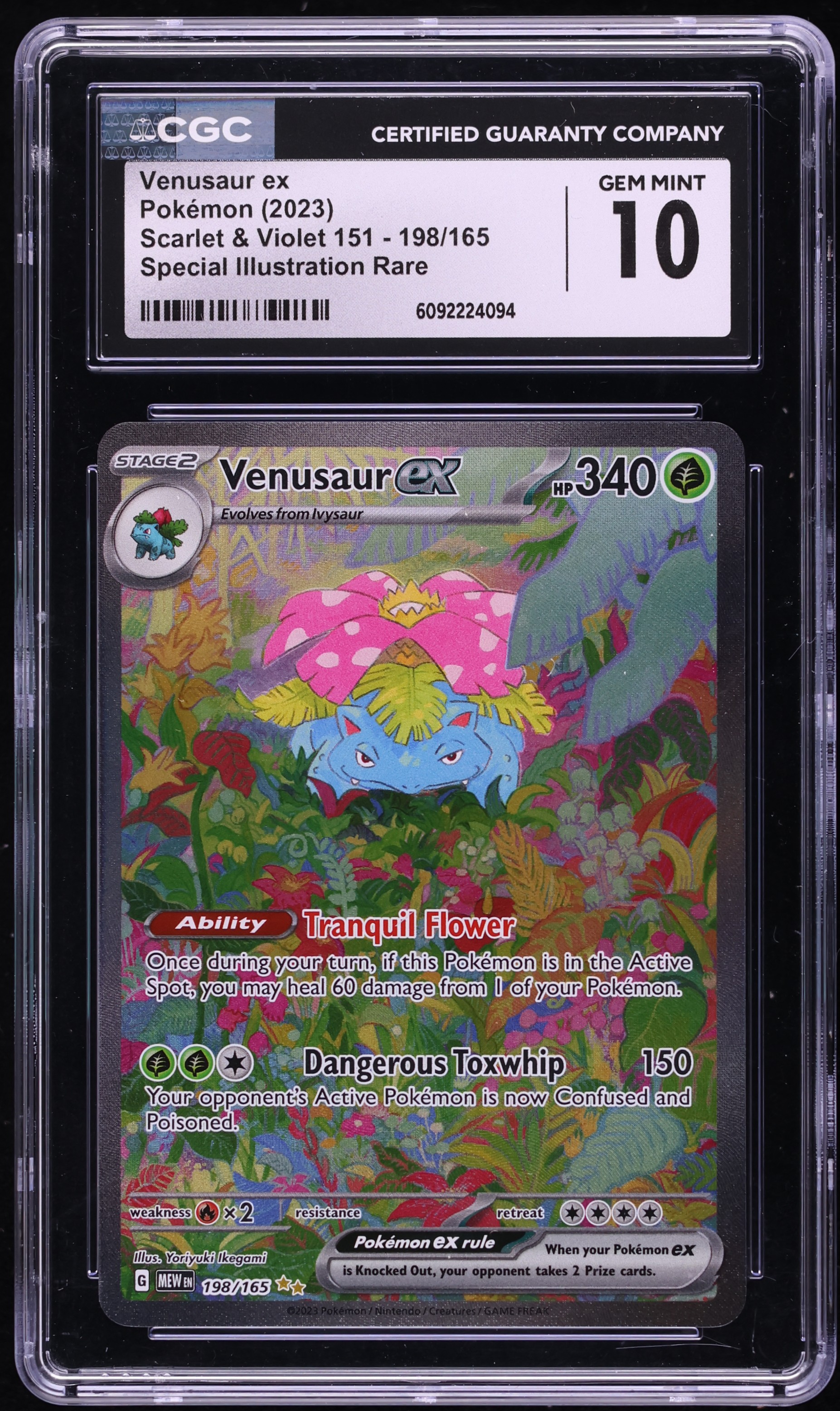 2025 Pokemon Scarlet & Violet 151 SIR Venusaur Ex #198 CGC 10 GEM MINT