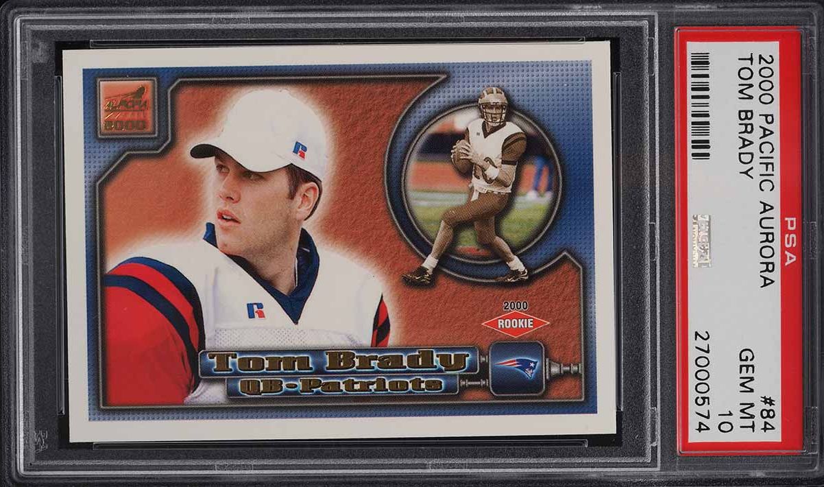 2000 Pacific Aurora Tom Brady ROOKIE #84 PSA 10 GEM MINT