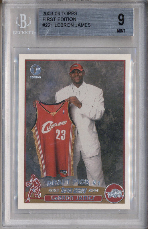 2003 Topps 1st Edition #221 LeBron James RC Rookie BGS 9