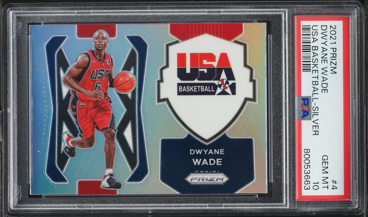 2021 Panini Prizm USA Basketball Silver Dwyane Wade #4 PSA 10 GEM MINT