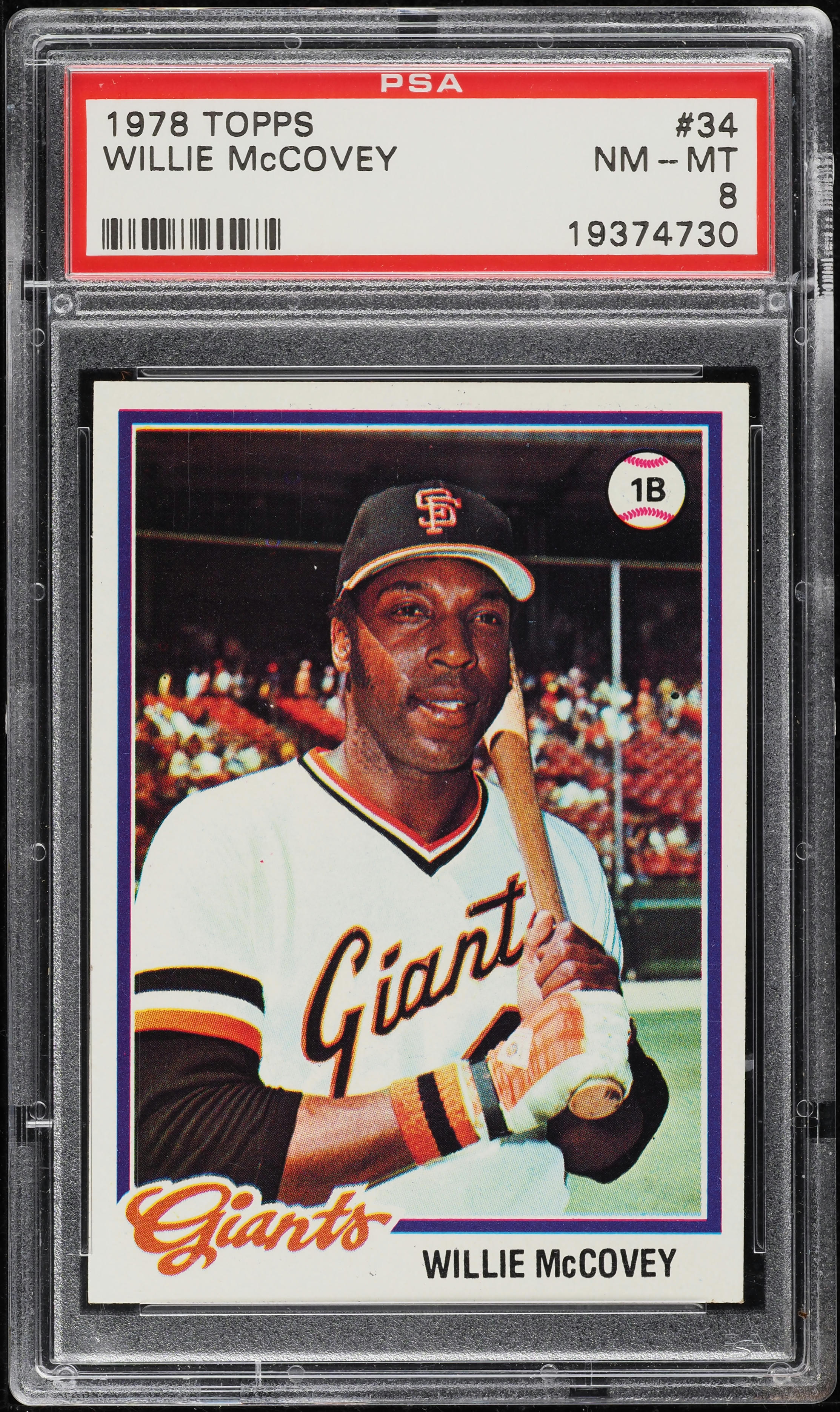 1978 Topps Willie McCovey #34 PSA 8 NM-MT