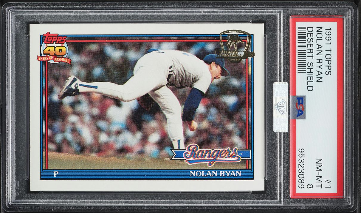 1991 Topps Desert Shield Nolan Ryan #1 MBA PSA 8 NM-MT