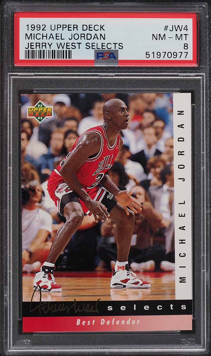 1992 Upper Deck Jerry West Selects Michael Jordan #JW4 PSA 8 NM-MT