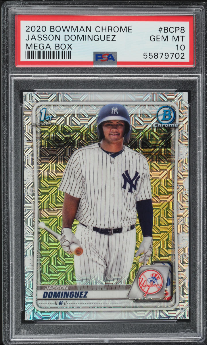 2020 Bowman Chrome Mega Box Jasson Dominguez ROOKIE #BCP-8 PSA 10 GEM MINT