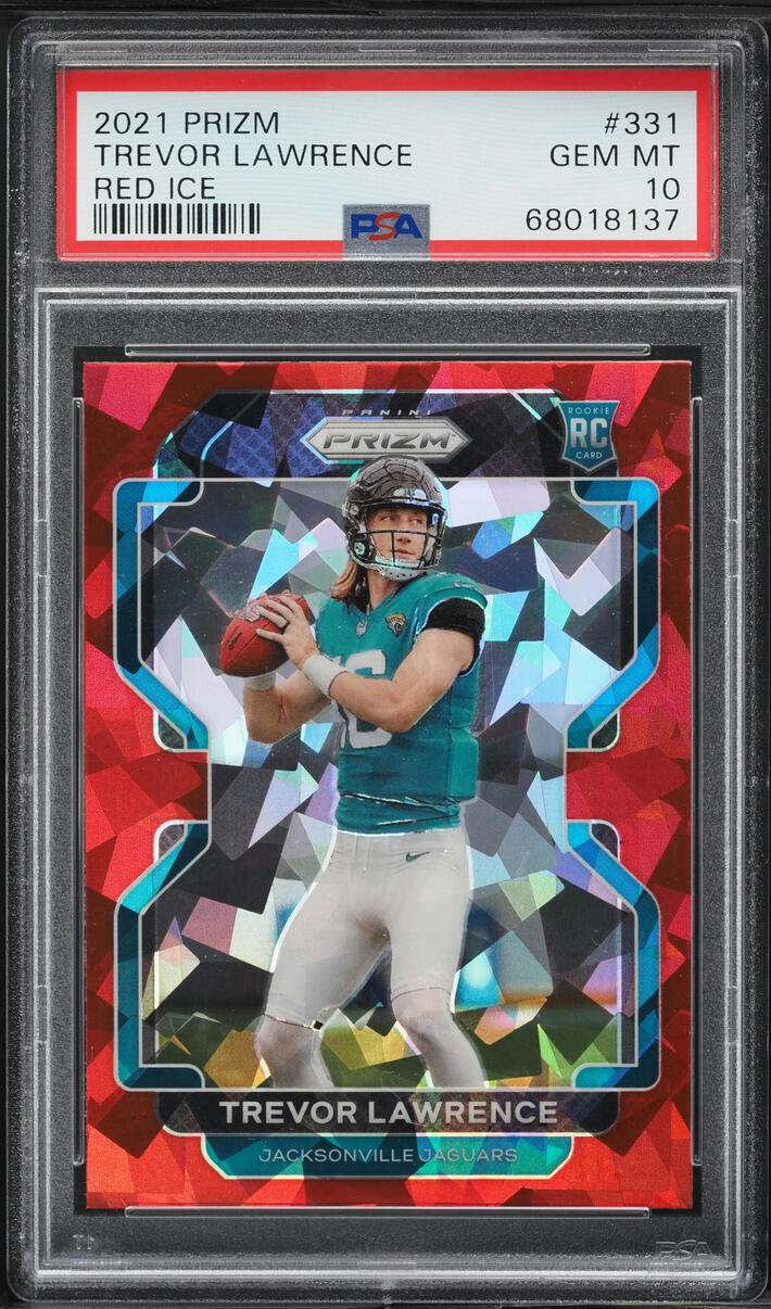 2021 Panini Prizm Red Ice Trevor Lawrence ROOKIE #331 PSA 10 GEM MINT