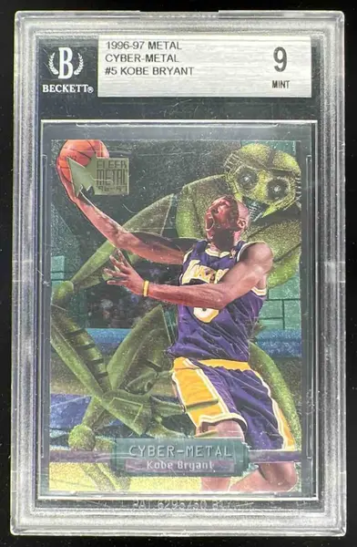1996 Skybox Metal Cyber Metal #5 Kobe Bryant RC BGS 9