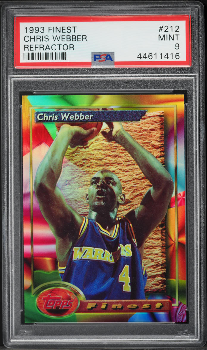 1993 Finest Refractor Chris Webber ROOKIE #212 PSA 9 MINT