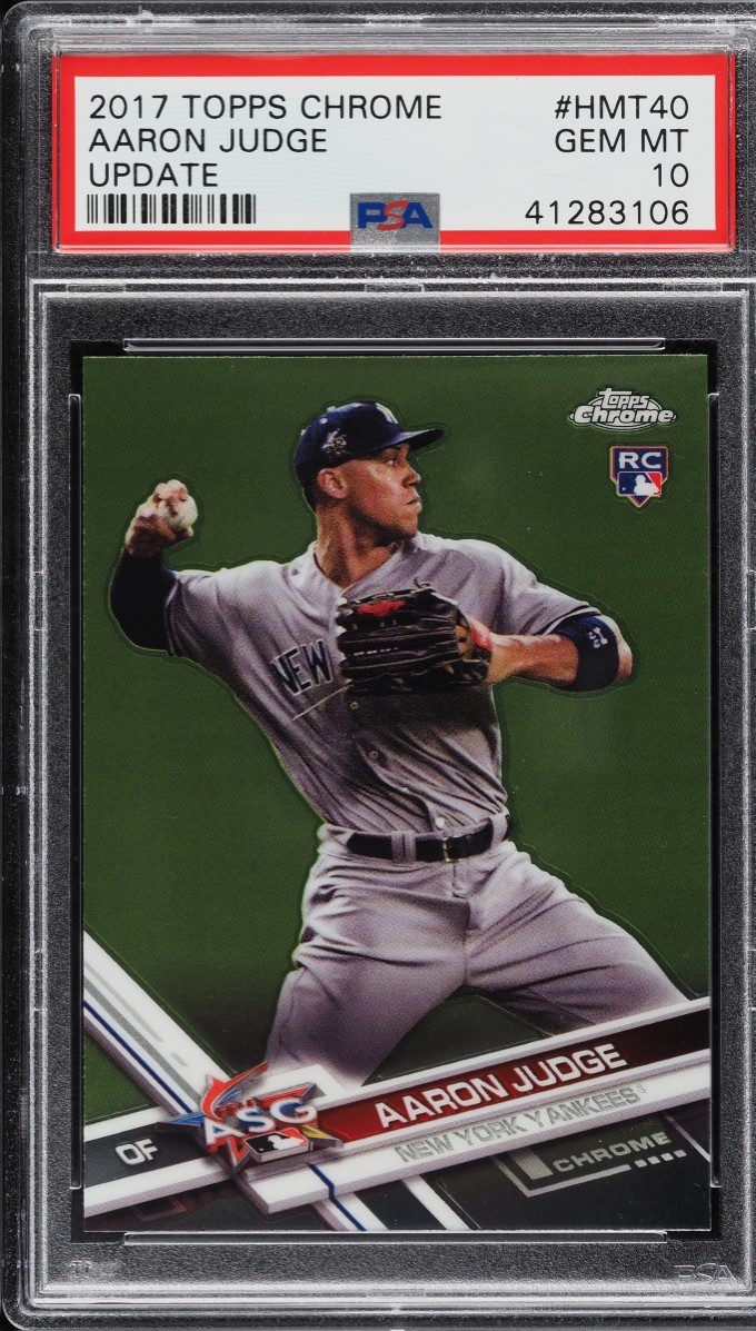 2017 Topps Chrome Update Aaron Judge ROOKIE #HMT40 PSA 10 GEM MINT