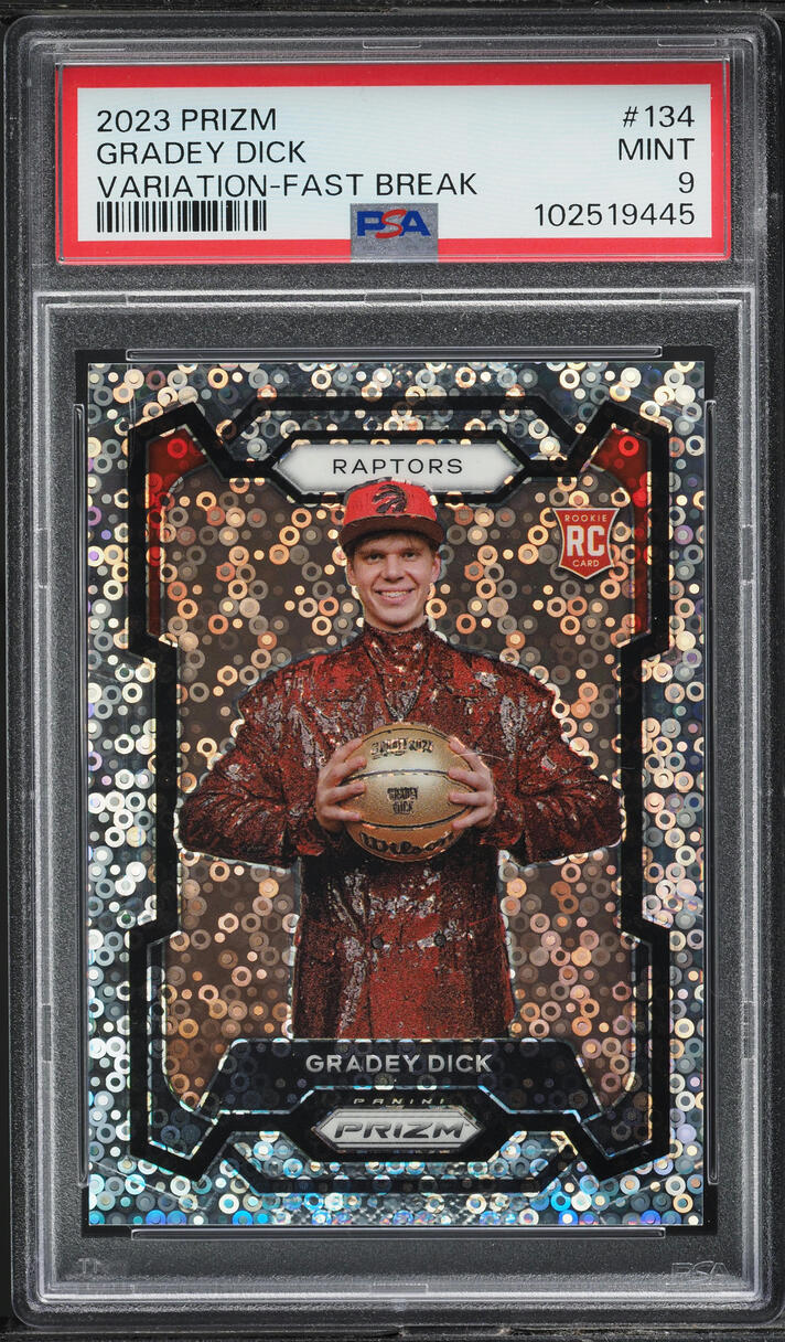2023 Panini Prizm Variation Fast Break Gradey Dick ROOKIE #134 PSA 9 MINT