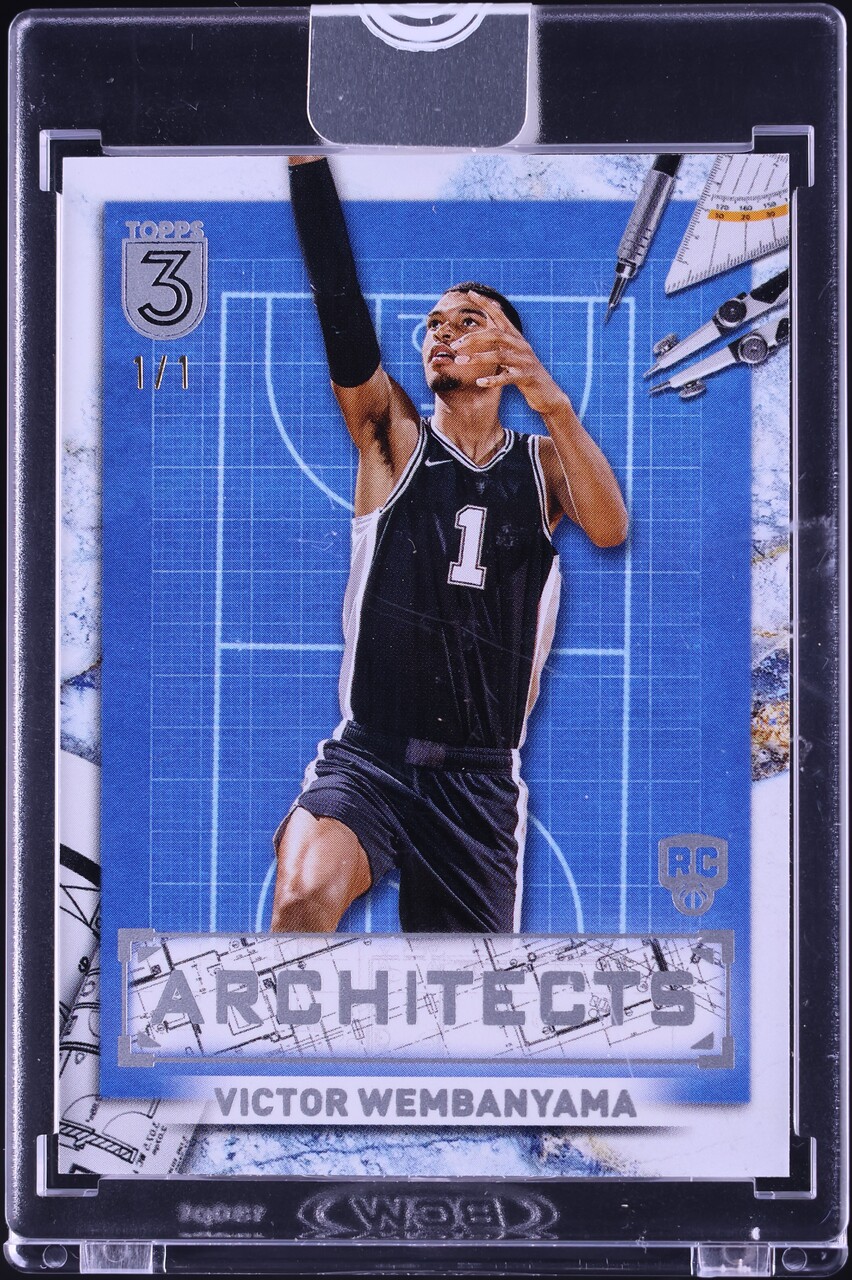 2023 Topps Three Architects Platinum Victor Wembanyama ROOKIE 1/1 #ARCH-16