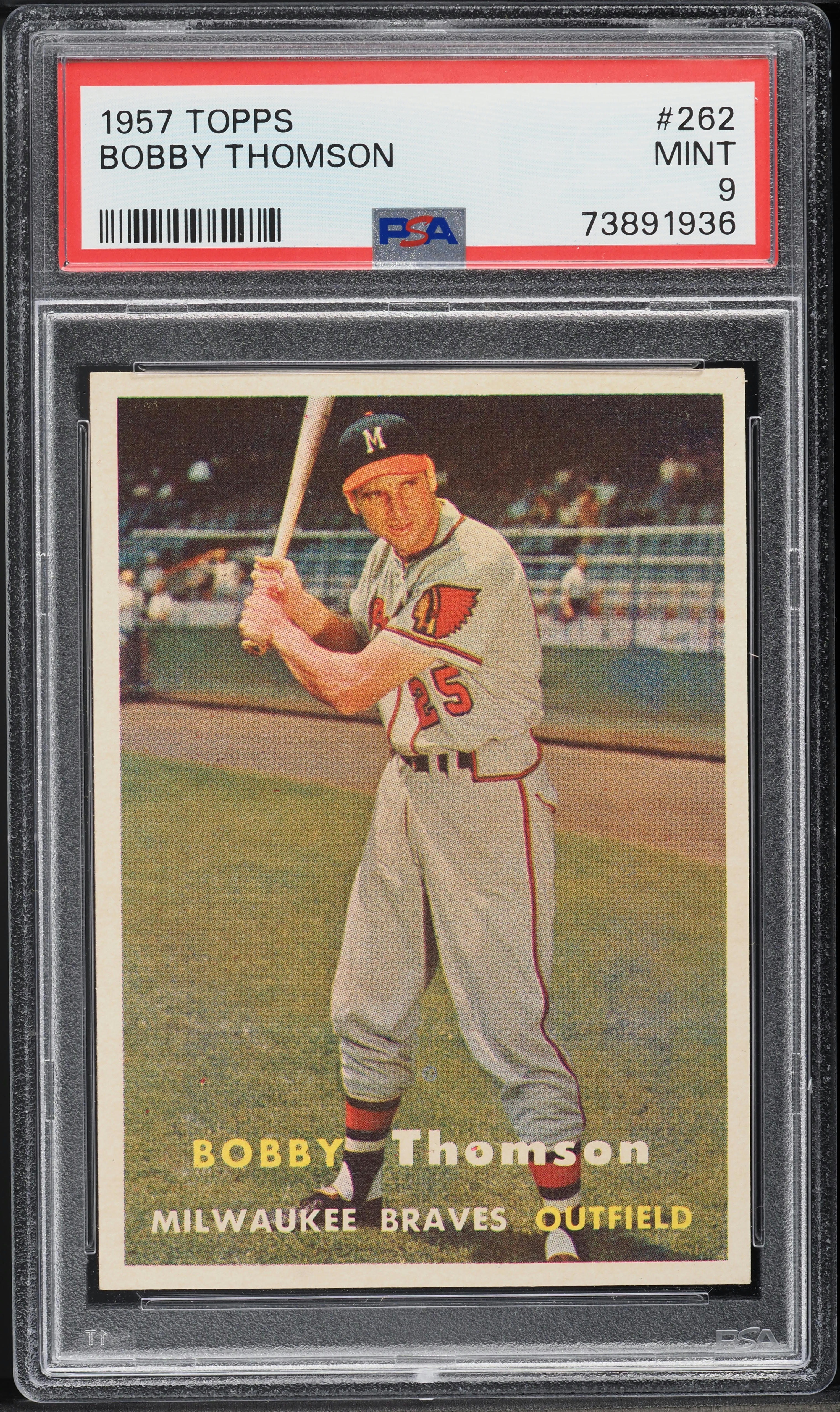 1957 Topps Bobby Thomson #262 PSA 9 MINT