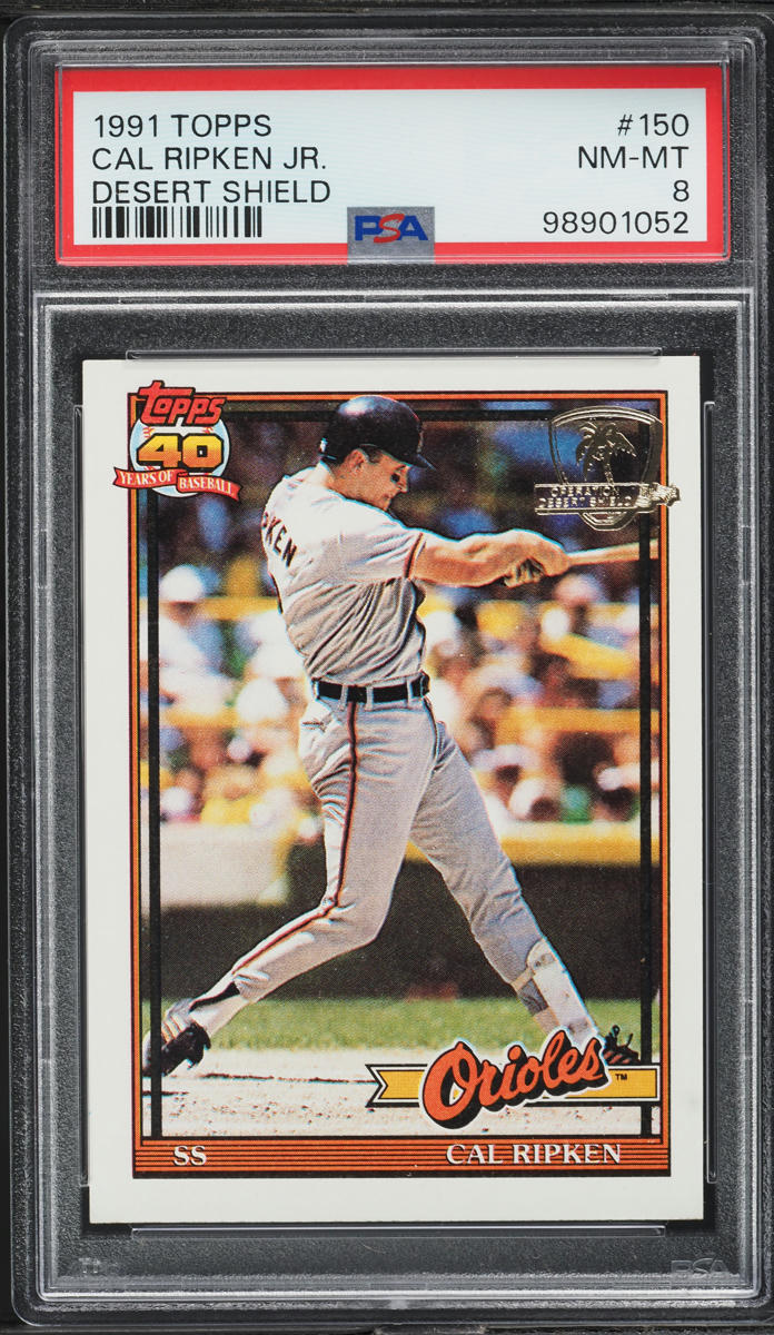 1991 Topps Desert Shield Cal Ripken Jr. #150 PSA 8 NM-MT