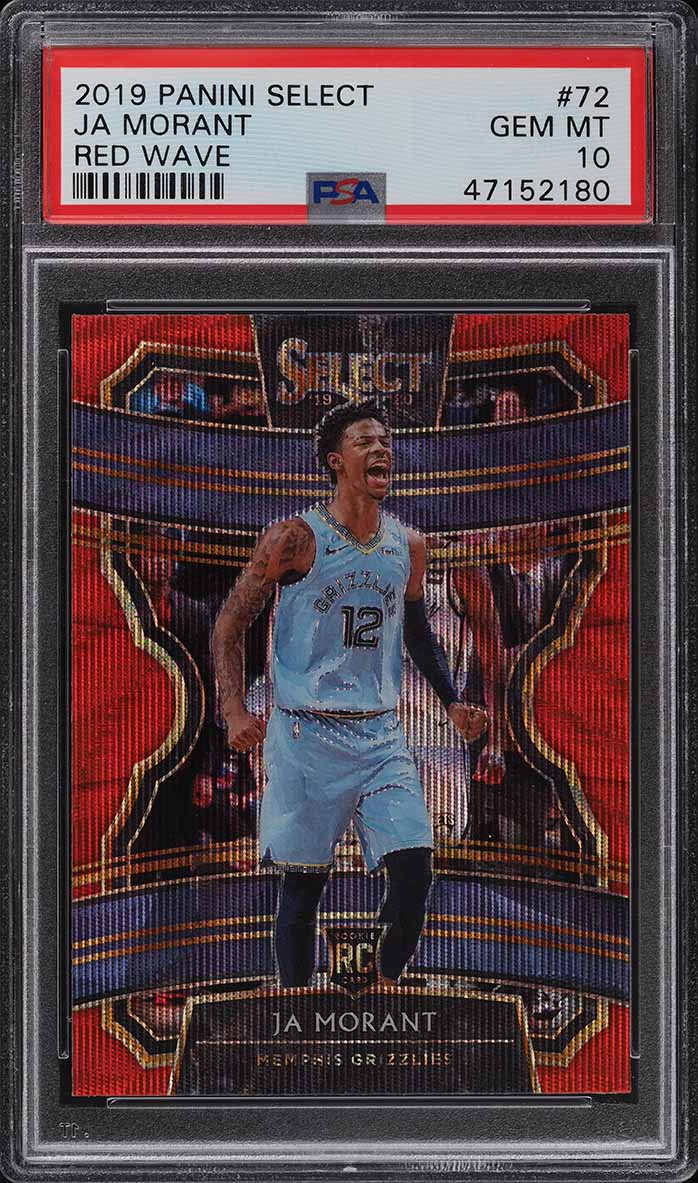 2019 Select Concourse Red Wave Prizm Ja Morant ROOKIE #72 PSA 10 GEM MINT