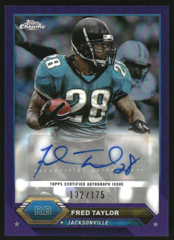2023 Topps Composite Chrome Autographs Purple Refractors Fred Taylor Auto /175