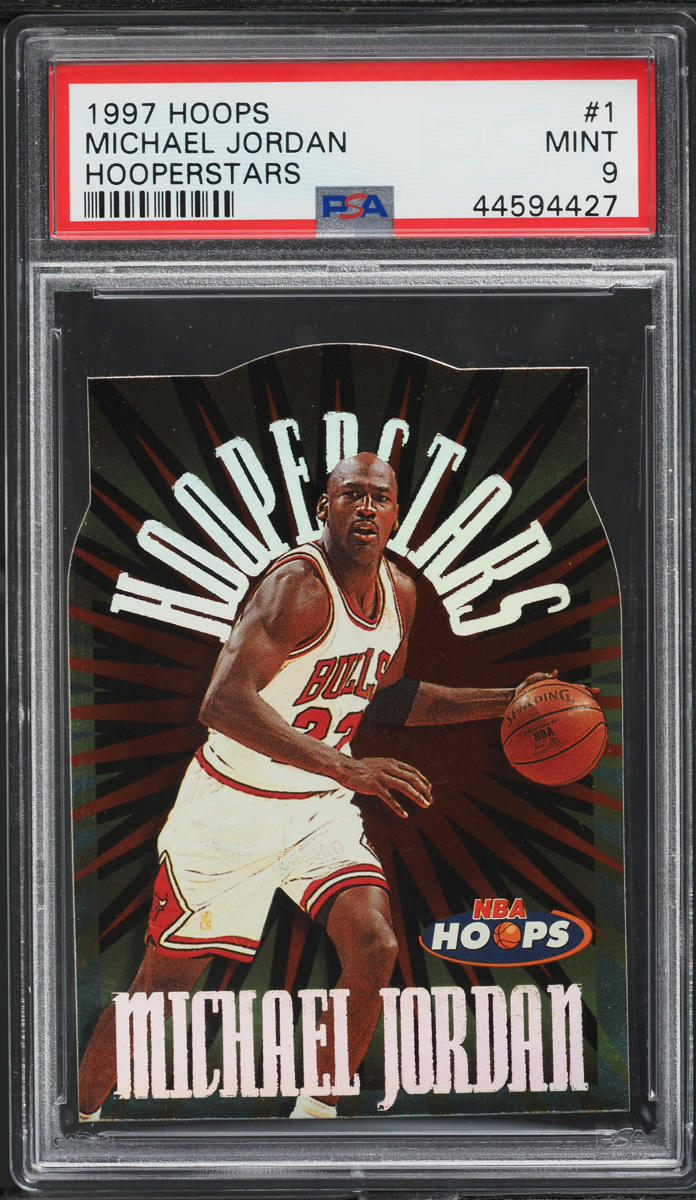1997 Hoops Hooperstars Michael Jordan #1 PSA 9 MINT