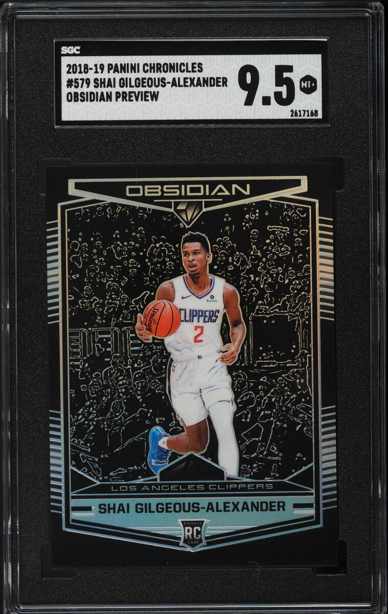2018 Panini Chronicles Obsidian Preview Shai Gilgeous-Alexander ROOKIE SGC 9.5