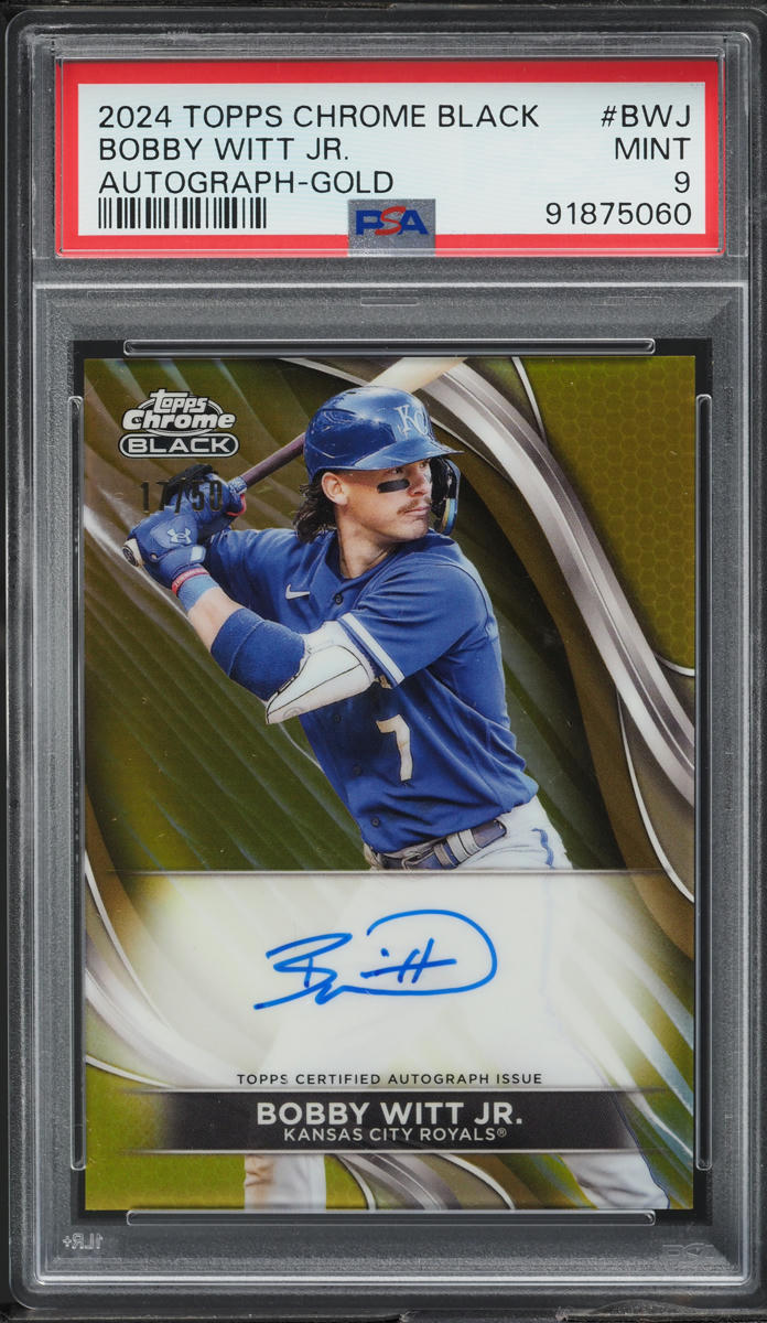 2024 Topps Chrome Black Gold Refractor Bobby Witt Jr. AUTO /50 PSA 9 MINT