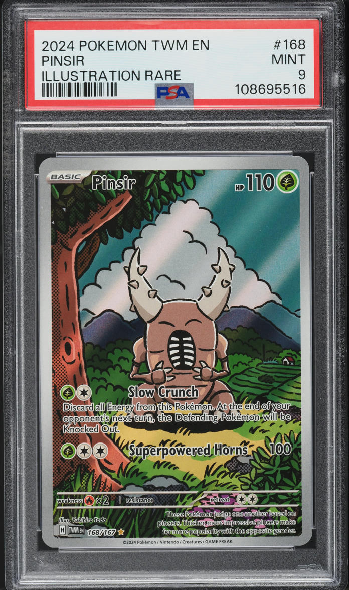 2024 Pokemon Scarlet & Violet Twilight Masquerade IR Pinsir #168 PSA 9 MINT