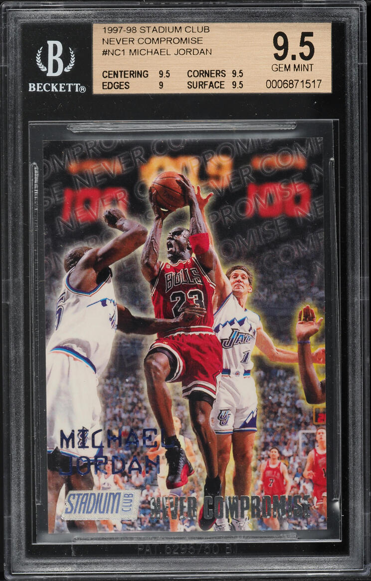 1997 Stadium Club Never Compromise Michael Jordan #NC1 BGS 9.5 GEM MINT