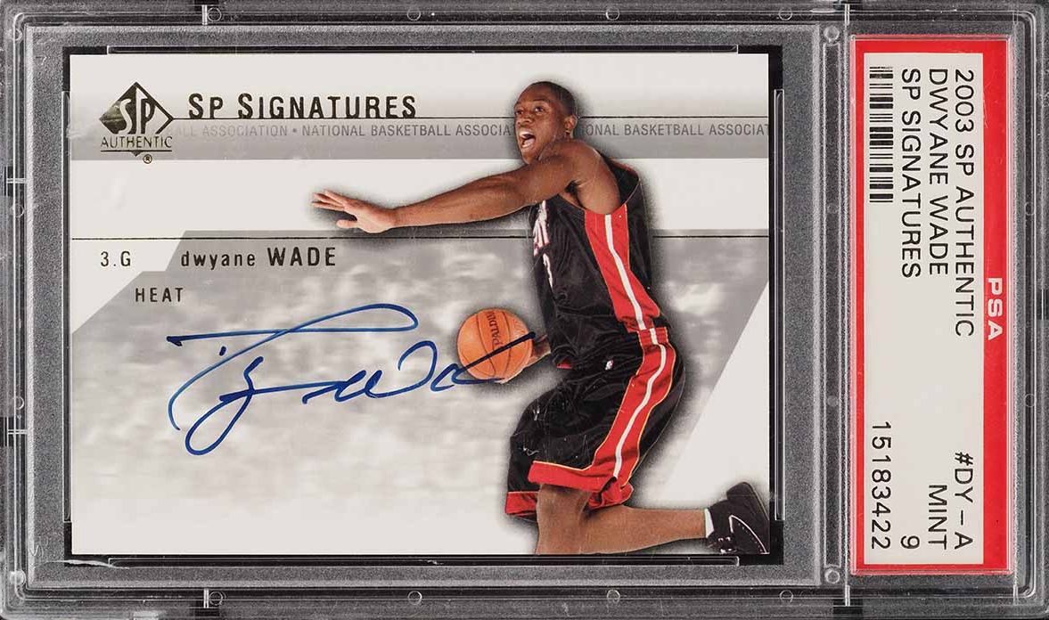 2003 SP Authentic Signatures Dwyane Wade ROOKIE AUTO #DY-A PSA 9 MINT