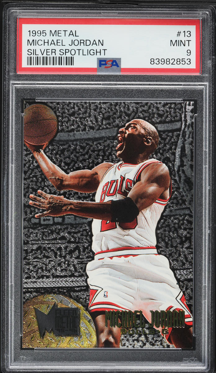 1995 Metal Silver Spotlight Michael Jordan #13 PSA 9 MINT