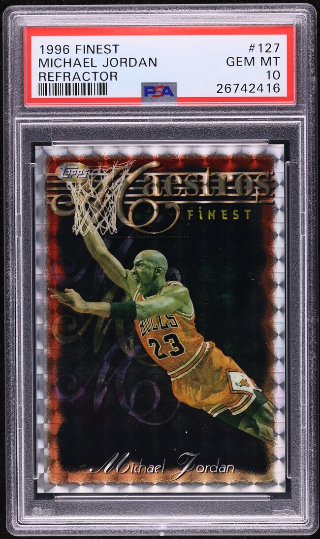 1996 Finest Refractor Michael Jordan #127 PSA 10 GEM MINT