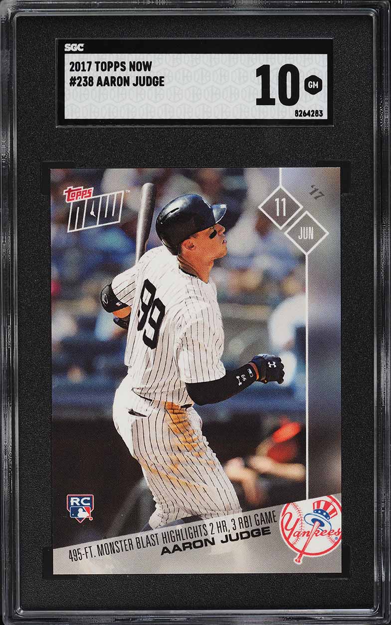 2017 Topps Now Aaron Judge ROOKIE #238 SGC 10 GEM MINT