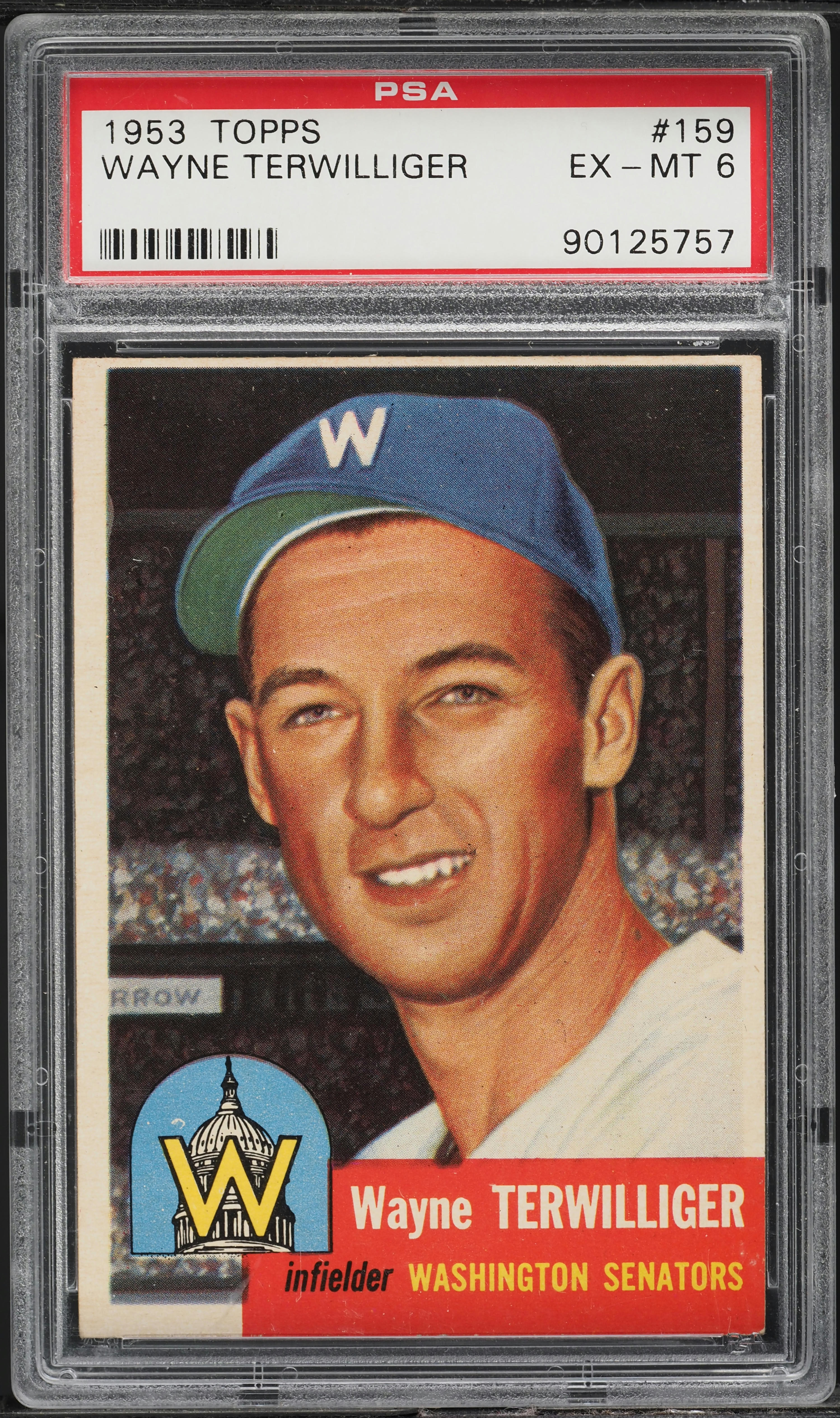 1953 Topps Wayne Terwilliger #159 PSA 6 EXMT