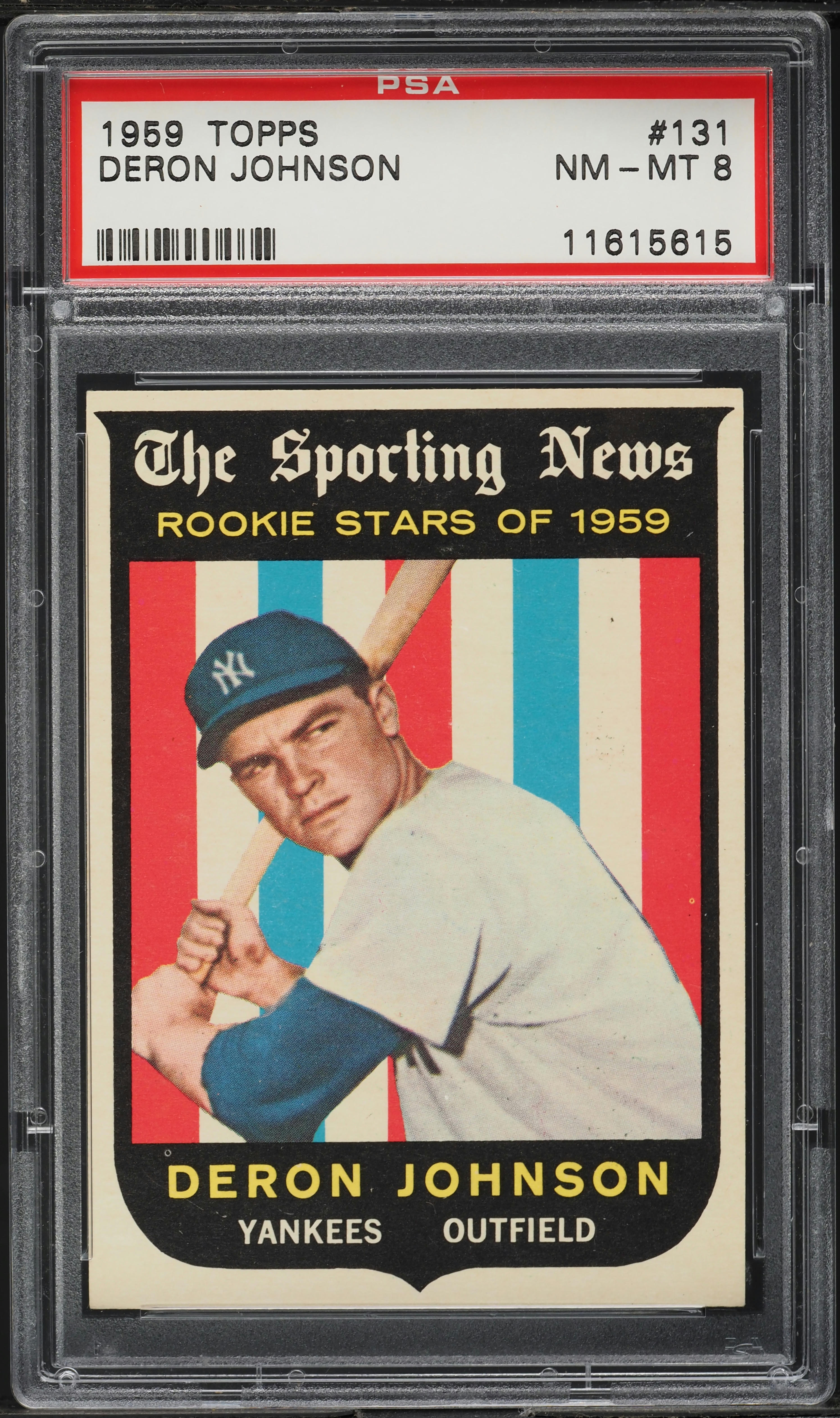 1959 Topps Deron Johnson ROOKIE #131 PSA 8 NM-MT