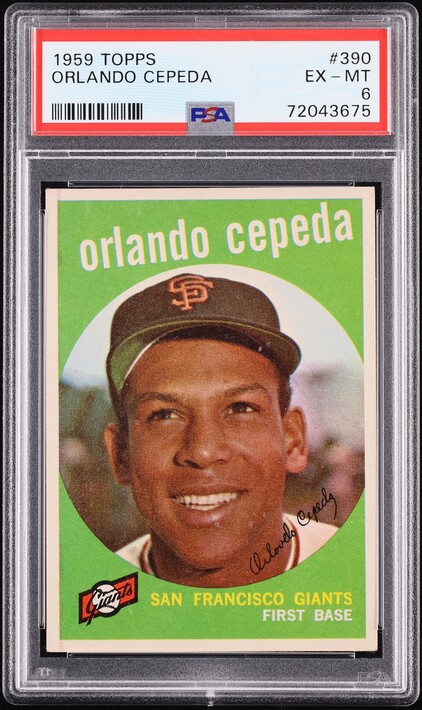 1959 Topps Orlando Cepeda #390 PSA 6 EXMT