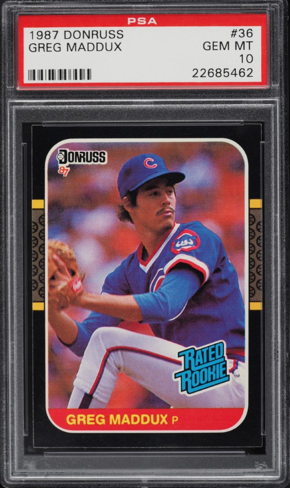 1987 Donruss Greg Maddux ROOKIE #36 PSA 10 GEM MINT