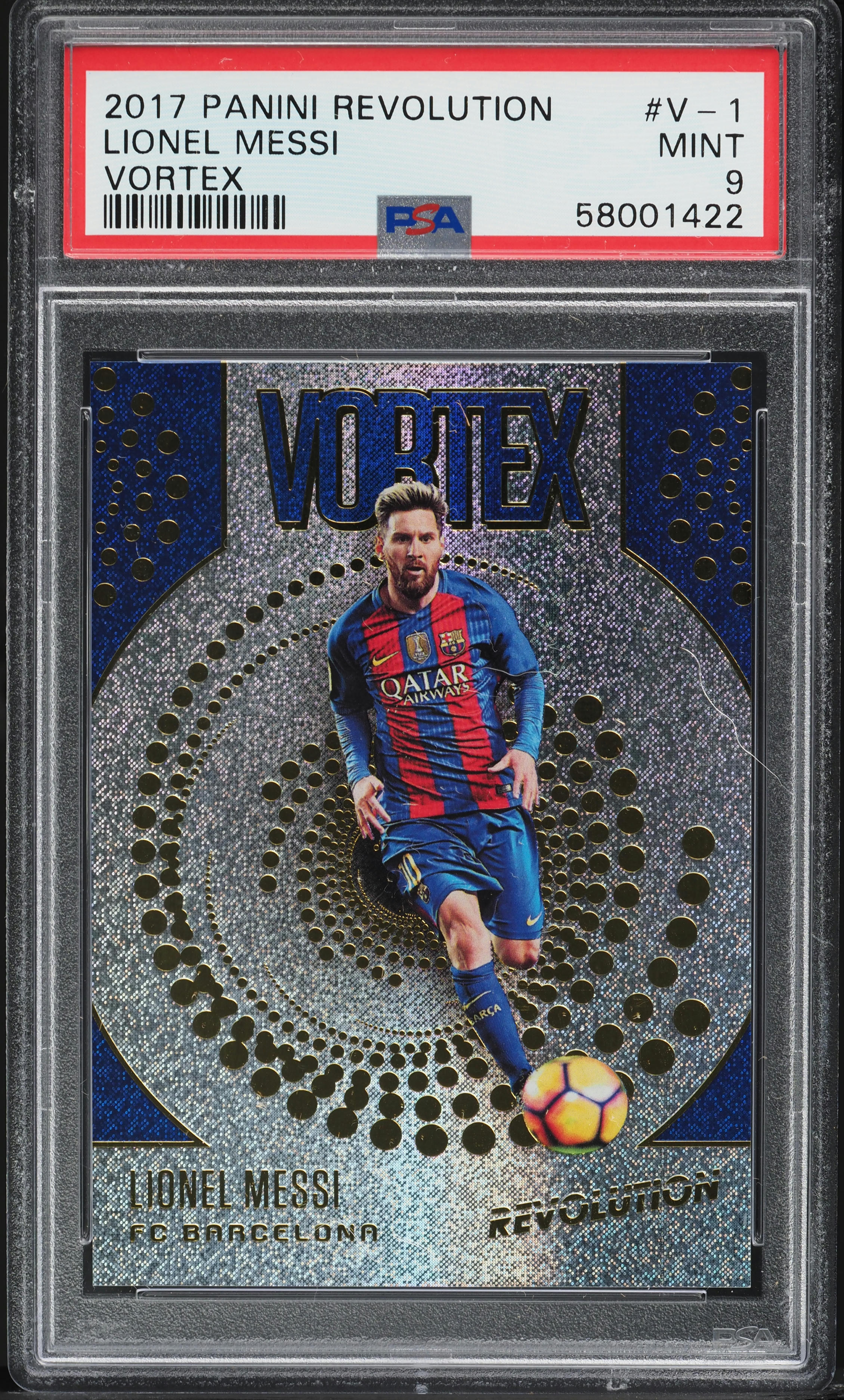 2017 Panini Revolution Vortex Lionel Messi #V-1 PSA 9 MINT