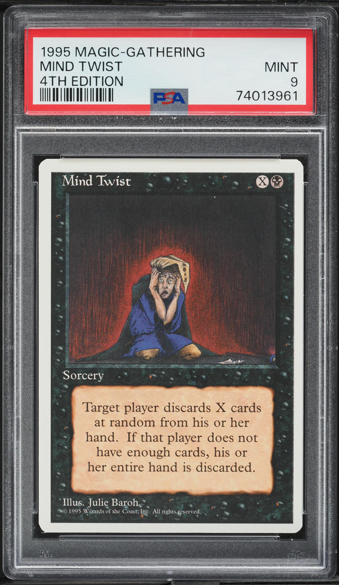 1995 Magic The Gathering MTG 4th Edition Mind Twist PSA 9 MINT