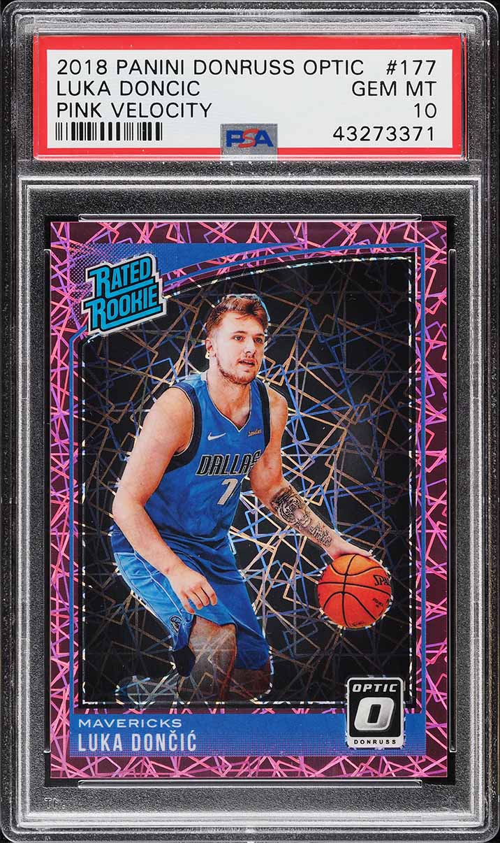 2018 Donruss Optic Pink Velocity Luka Doncic ROOKIE /79 #177 PSA 10 GEM MINT