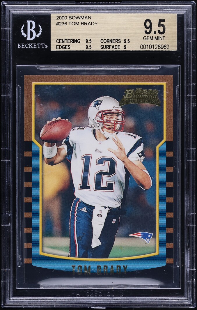 2000 Bowman Football Tom Brady ROOKIE #236 BGS 9.5 GEM MINT