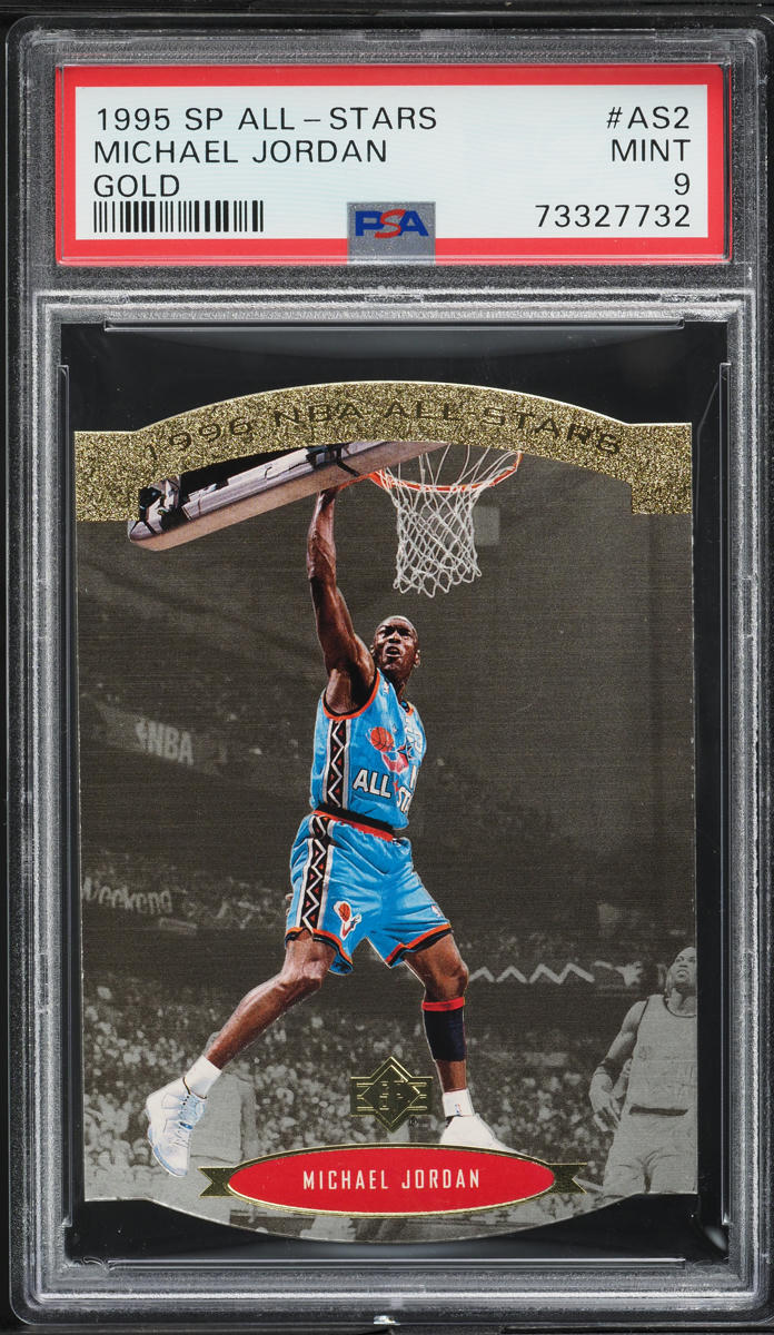 1995 SP All-Stars Gold Die-Cut Michael Jordan #AS2 PSA 9 MINT