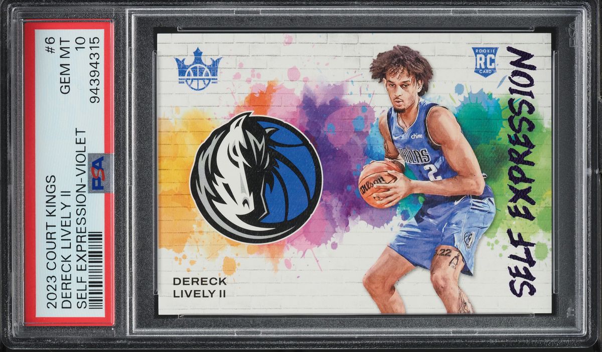 2023 Panini Court Kings Self Expression Violet Dereck Lively II RC /49 PSA 10