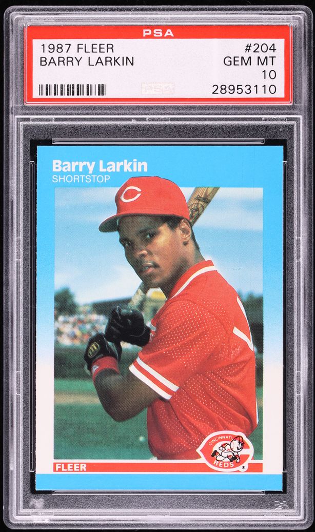 1987 Fleer Barry Larkin ROOKIE #204 PSA 10 GEM MINT