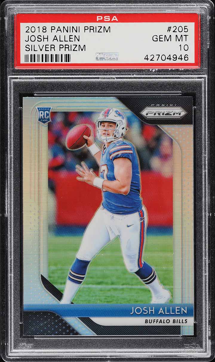 2018 Panini Prizm Silver Josh Allen ROOKIE #205 PSA 10 GEM MINT