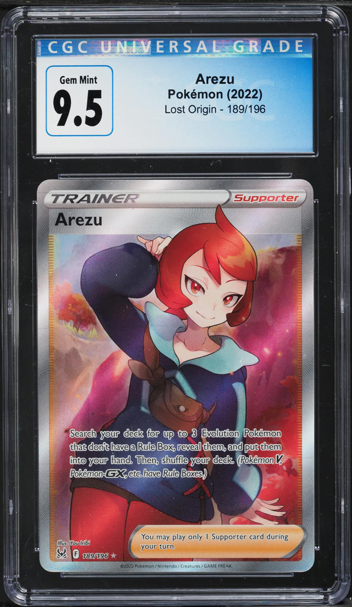 2022 Pokemon Sword & Shield Lost Origin Full Art Arezu #189 CGC 10 GEM MINT
