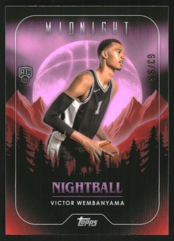 2023-24 Topps Midnight Nightball Twilight #NB21 Victor Wembanyama RC /99