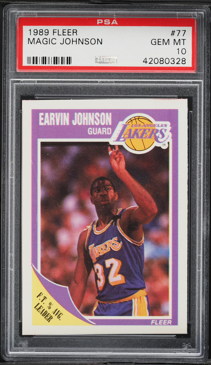 1989 Fleer Basketball Magic Johnson #77 PSA 10 GEM MINT