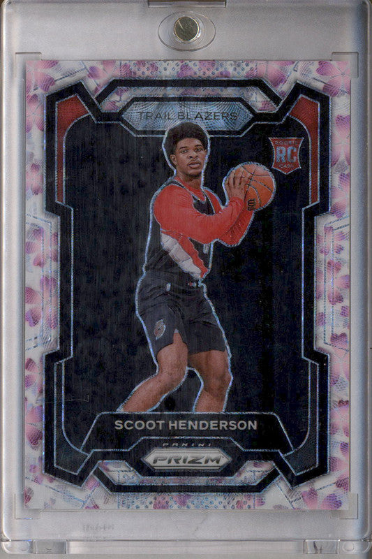 2023-24 Panini Prizm Prizms Choice Cherry Blossom #141 Scoot Henderson RC /20