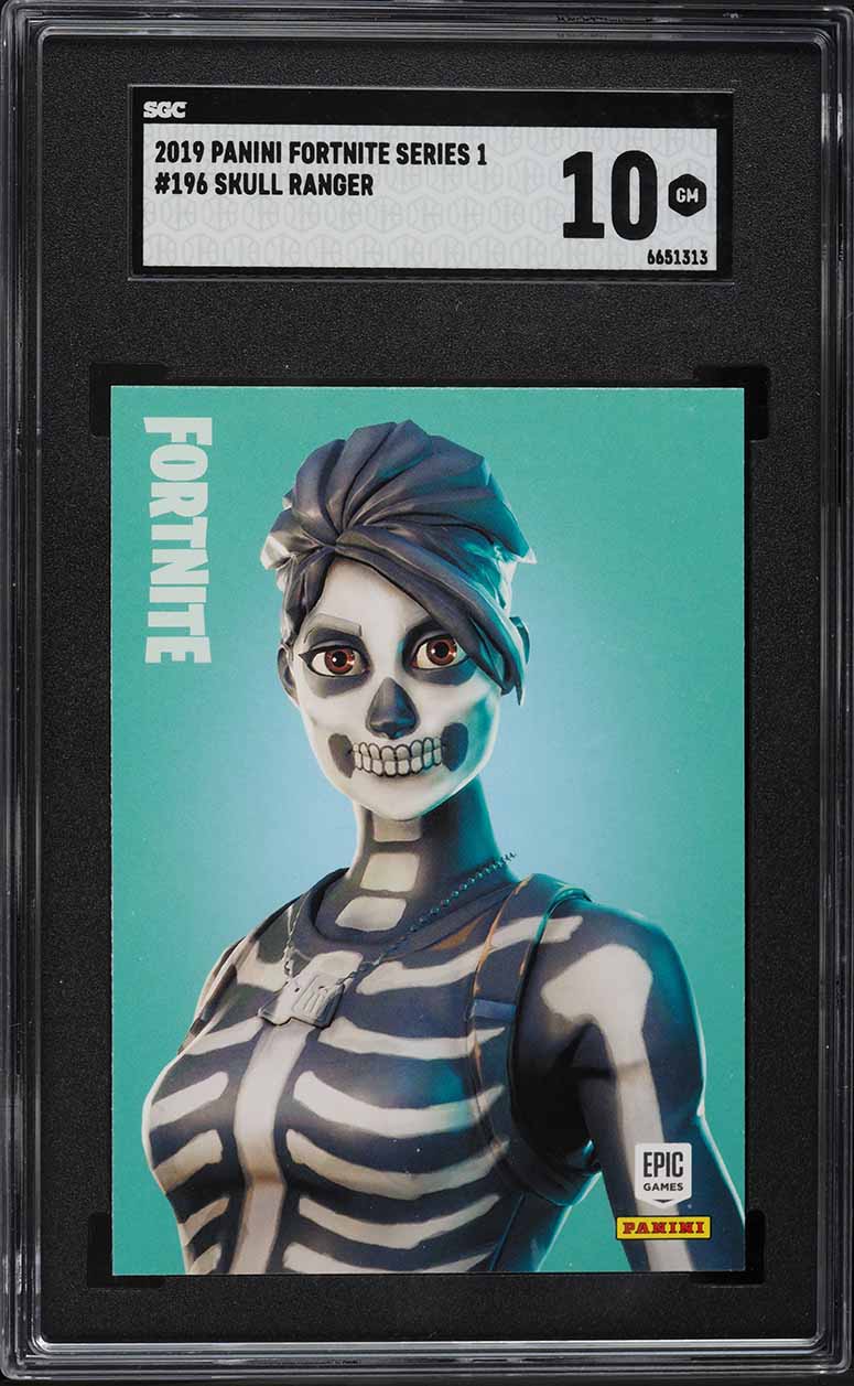 2019 Panini Fortnite Series 1 Skull Ranger #196 USA Print SGC 10 GEM MINT