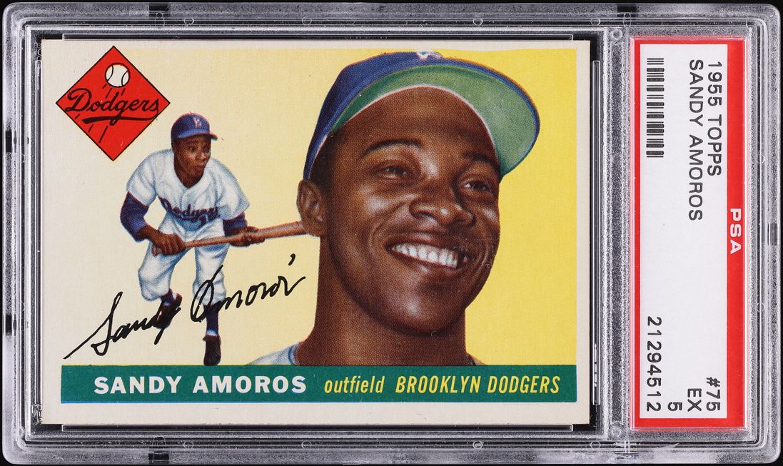 1955 Topps Sandy Amoros ROOKIE #75 PSA 5 EX