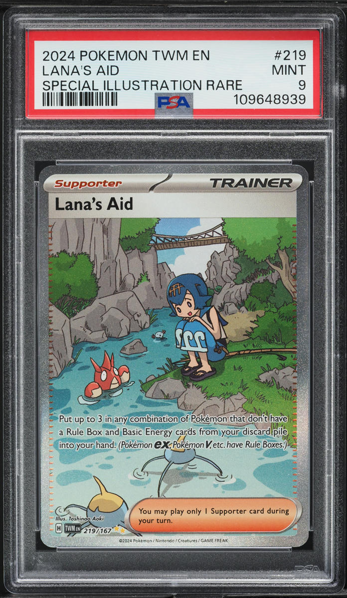 2024 Pokemon SV Twilight Masquerade SIR Lana's Aid #219 PSA 9 MINT